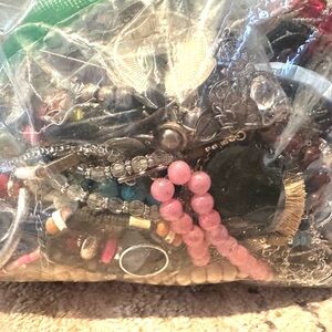 3.3 Pound Craft Jewelry Repurpose Mixed Media Art, Reuse and Destash Bag